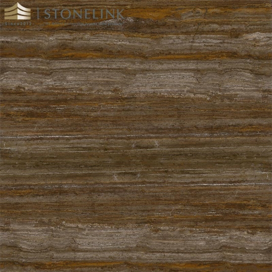 Chocolate silver travertine slab