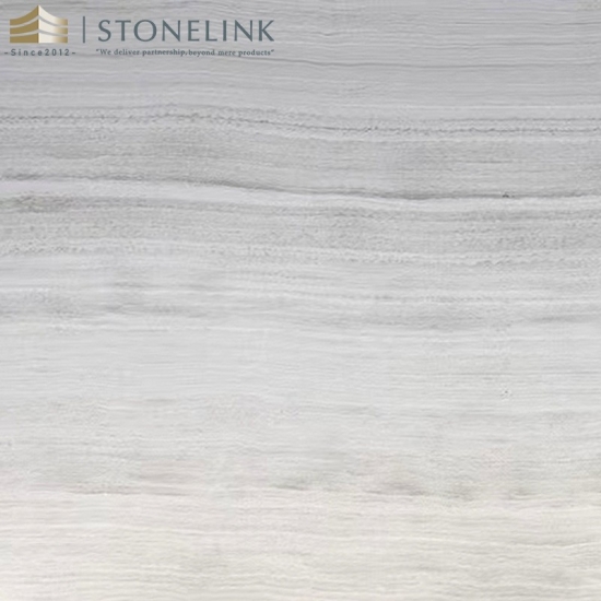 White Wood marble slab