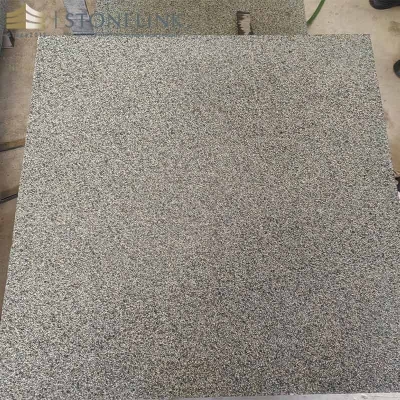 G612 grey granite bush-hammered stone pavers