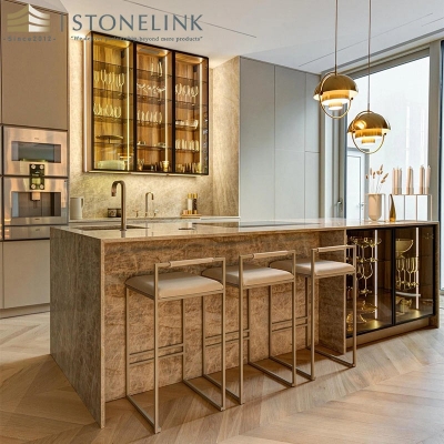 Taj Mahal Crystal quartzite stone countertops