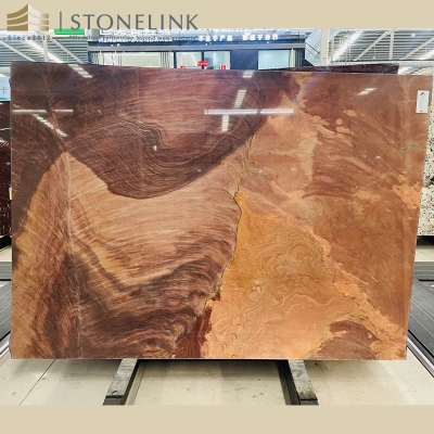 Terra Rosa cross cut quartzite slab