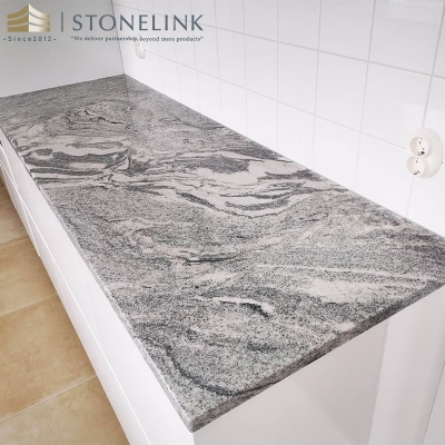 Viscont White granite slab