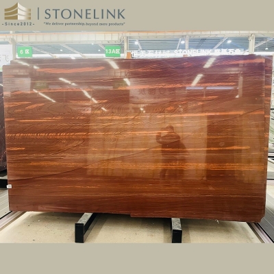 Terra Rosa vein cut quartzite slab