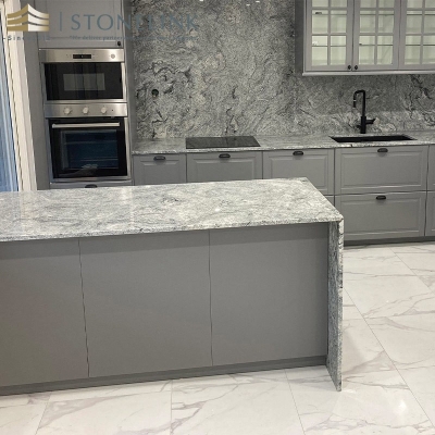 Viscont White granite slab
