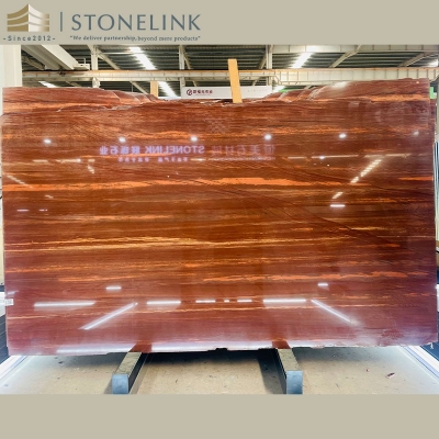 Terra Rosa vein cut quartzite slab