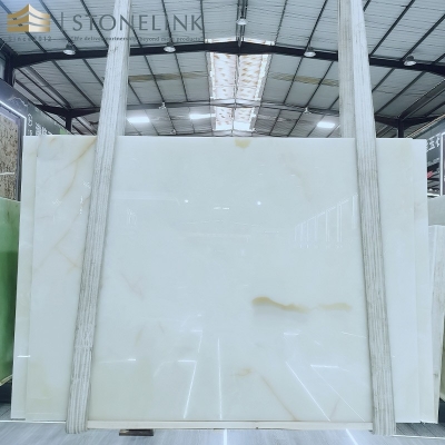 White onyx slab