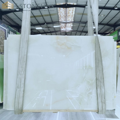 White onyx slab