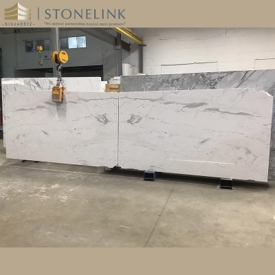 Volakas marble slab