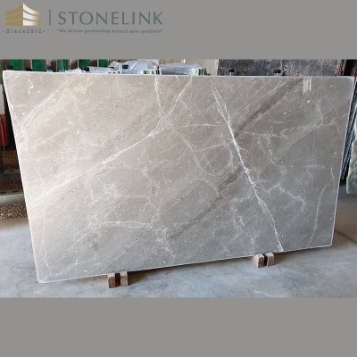 Grey Emperador marble slab