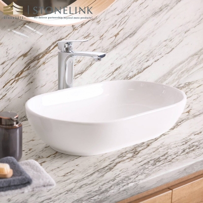 Volakas marble slab