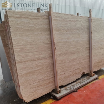 Turkish Beige travertine slab