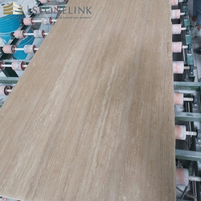 Turkish Beige travertine slab