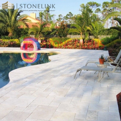 Super White travertine slab