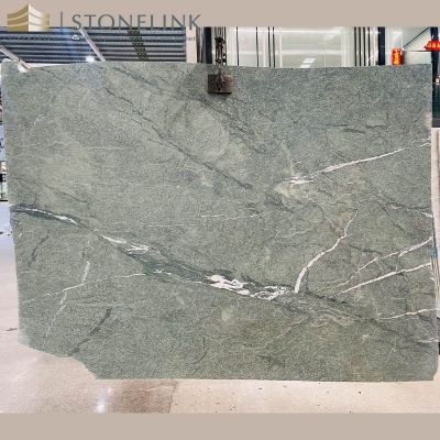 Green Lamon granite slab