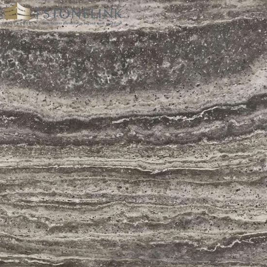 Silver Grey travertine slab