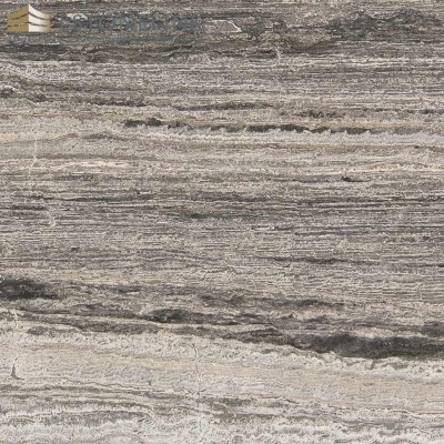 Silver Grey travertine slab