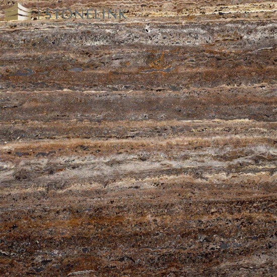 Coffee Brown travertine slab