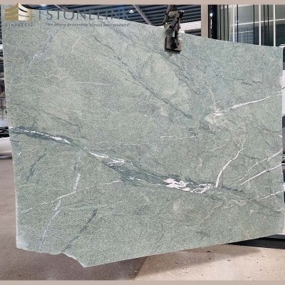 Green Lamon granite slab