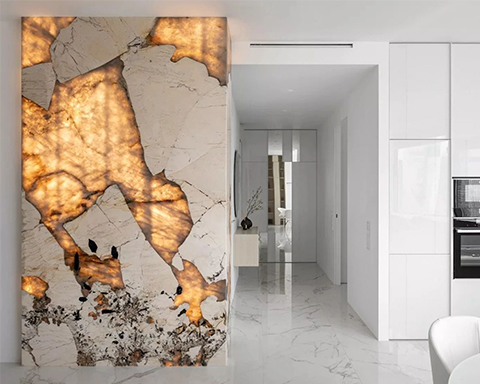 How to use stone in a small apartment? Appreciation of a 59 sq.m. case study