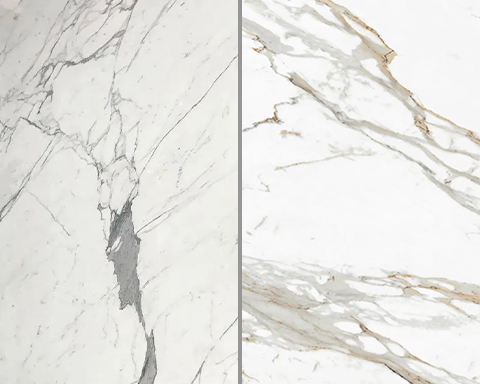 Which one do you like? Calacatta white marble or Calacatta gold marble?