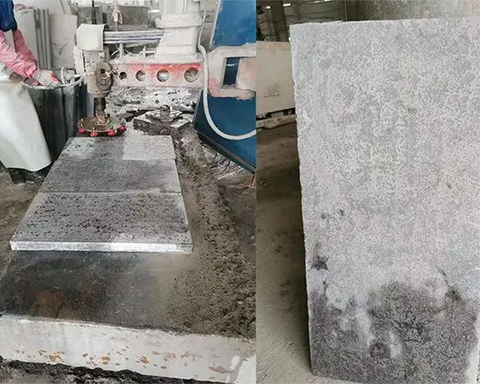 The process of antique finished natural stone